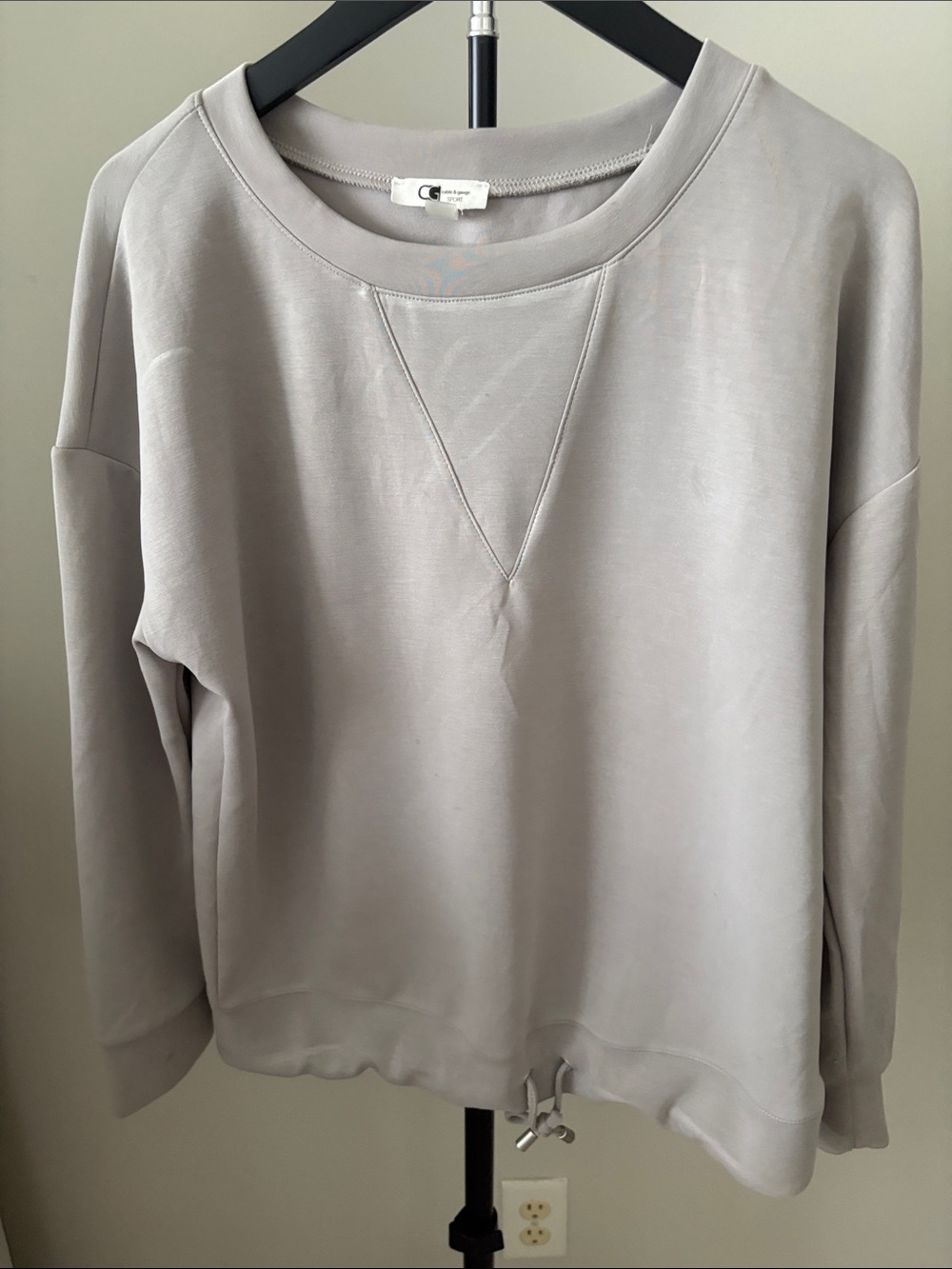 Cable & Gauge Light Taupe Crewneck Sweatshirt